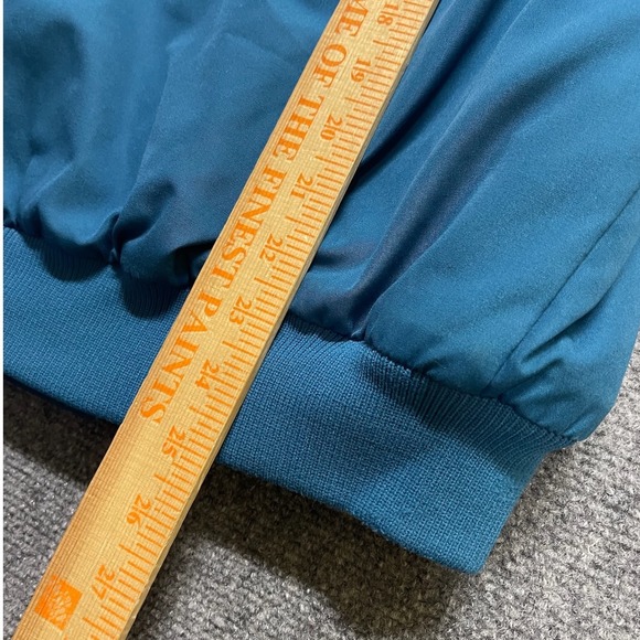 Vintage John Weitz Bomber Plaid Teal Jacket - Picture 9 of 9